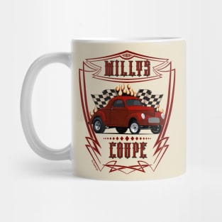 1940 Red Willys Coupe Racer Mug